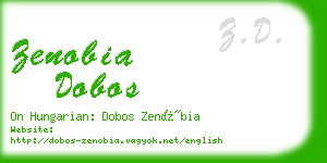 zenobia dobos business card